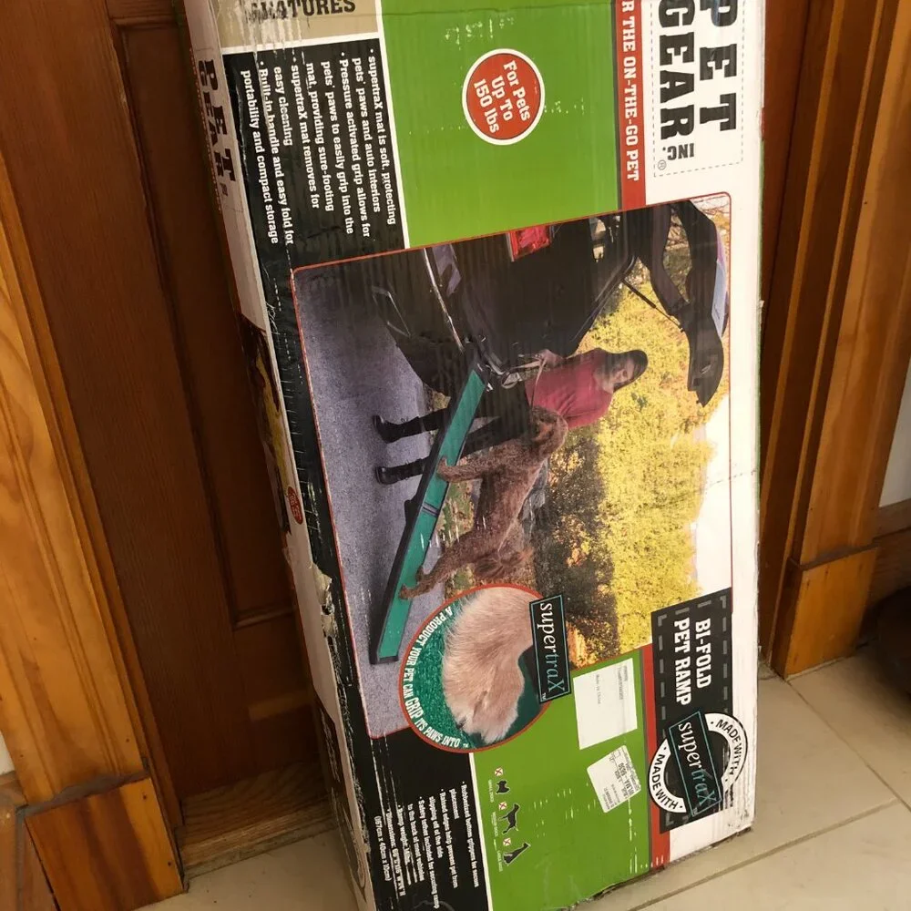 Pet Gear New bi fold dog pet ramp 66 inches Long Supports 150 -200 lbs.